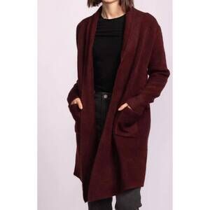 NEW PINK MARTINI stockport sweater jacket in aubergine